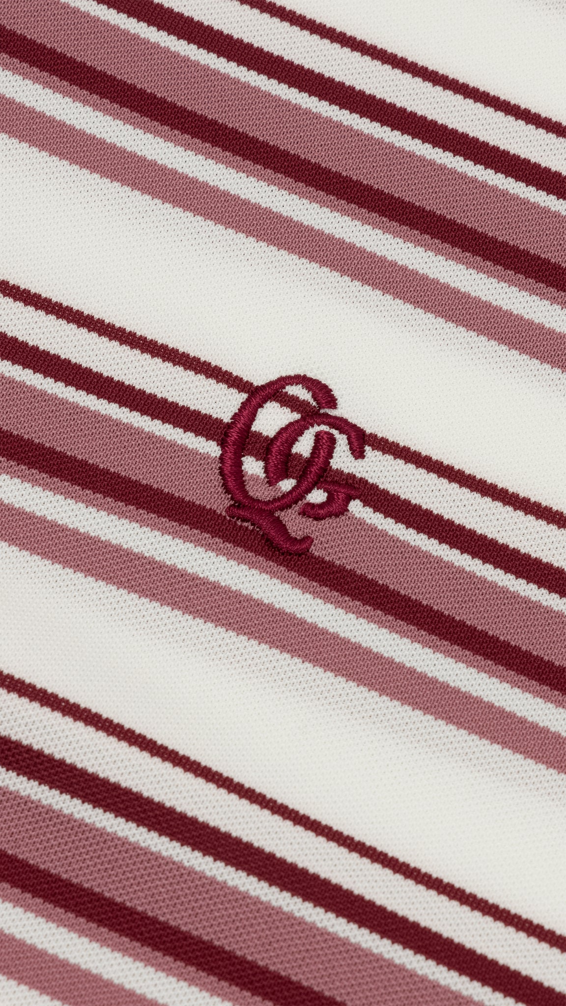 Monogram Stripes Polo Burgundy