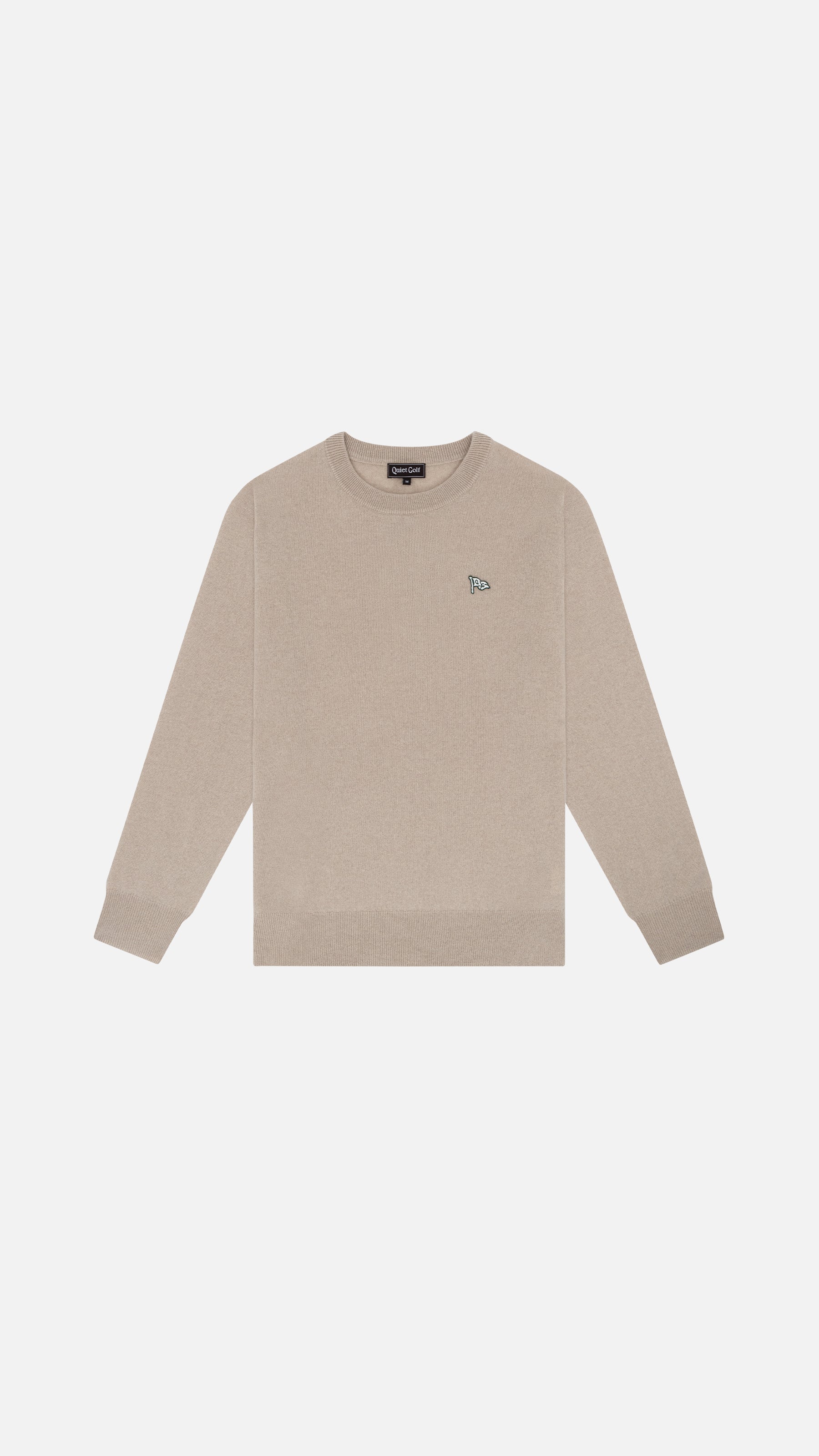 Flag Cashmere Sweater Tan