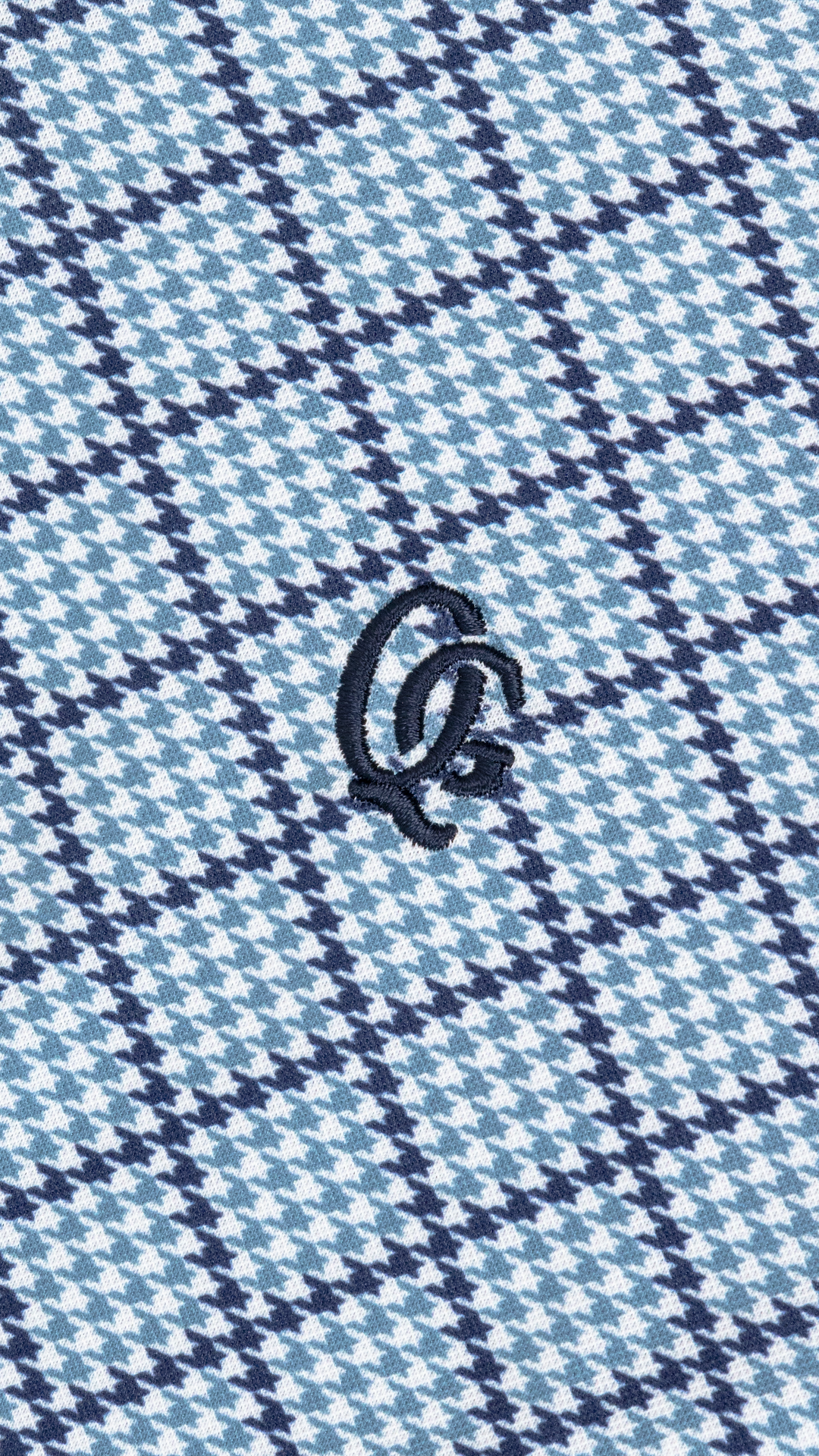 Monogram Houndstooth Polo Navy