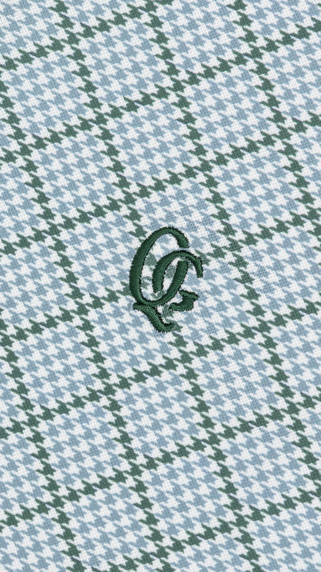 Monogram Houndstooth Polo Olive