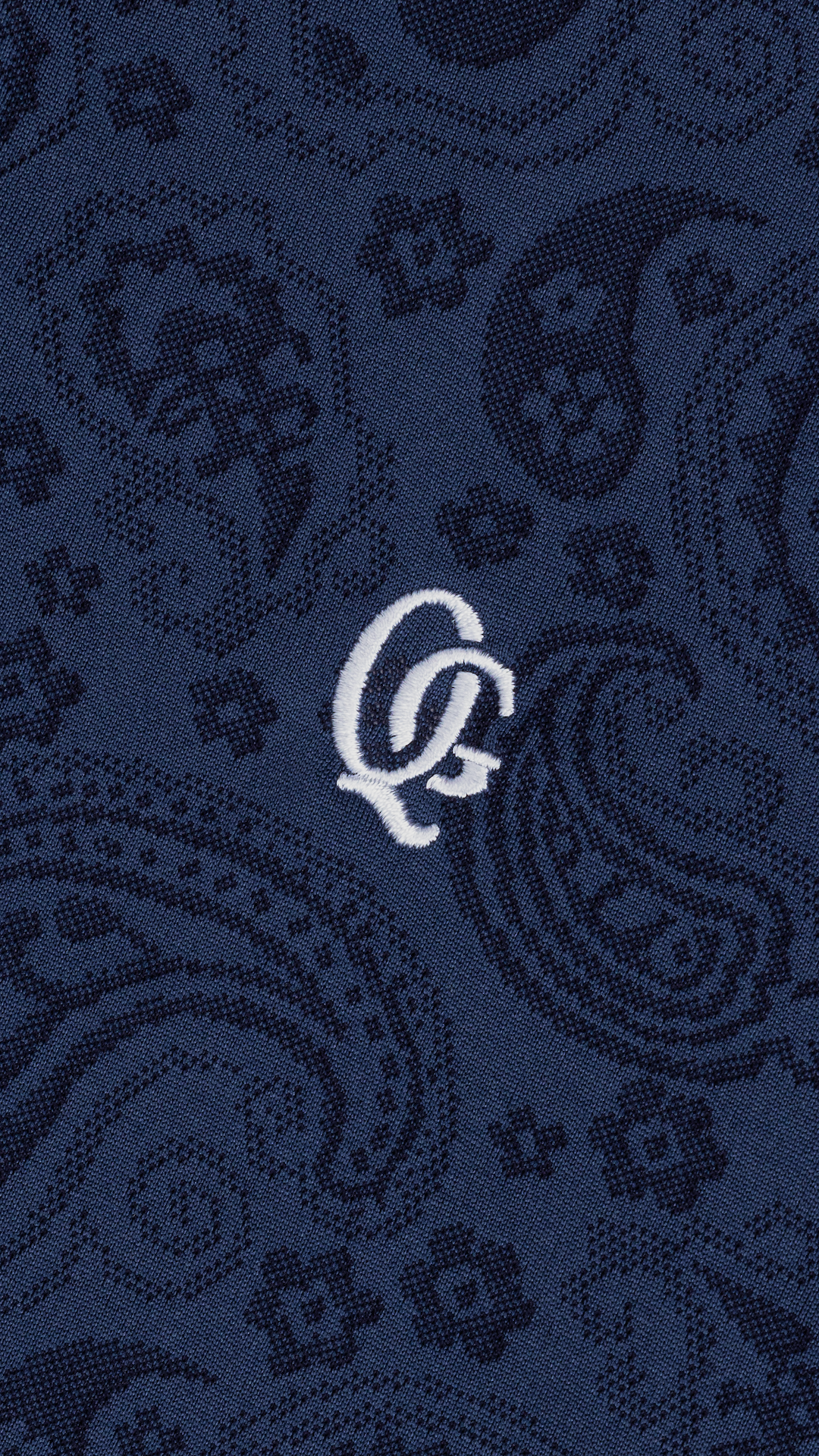 Monogram Paisley Polo Navy