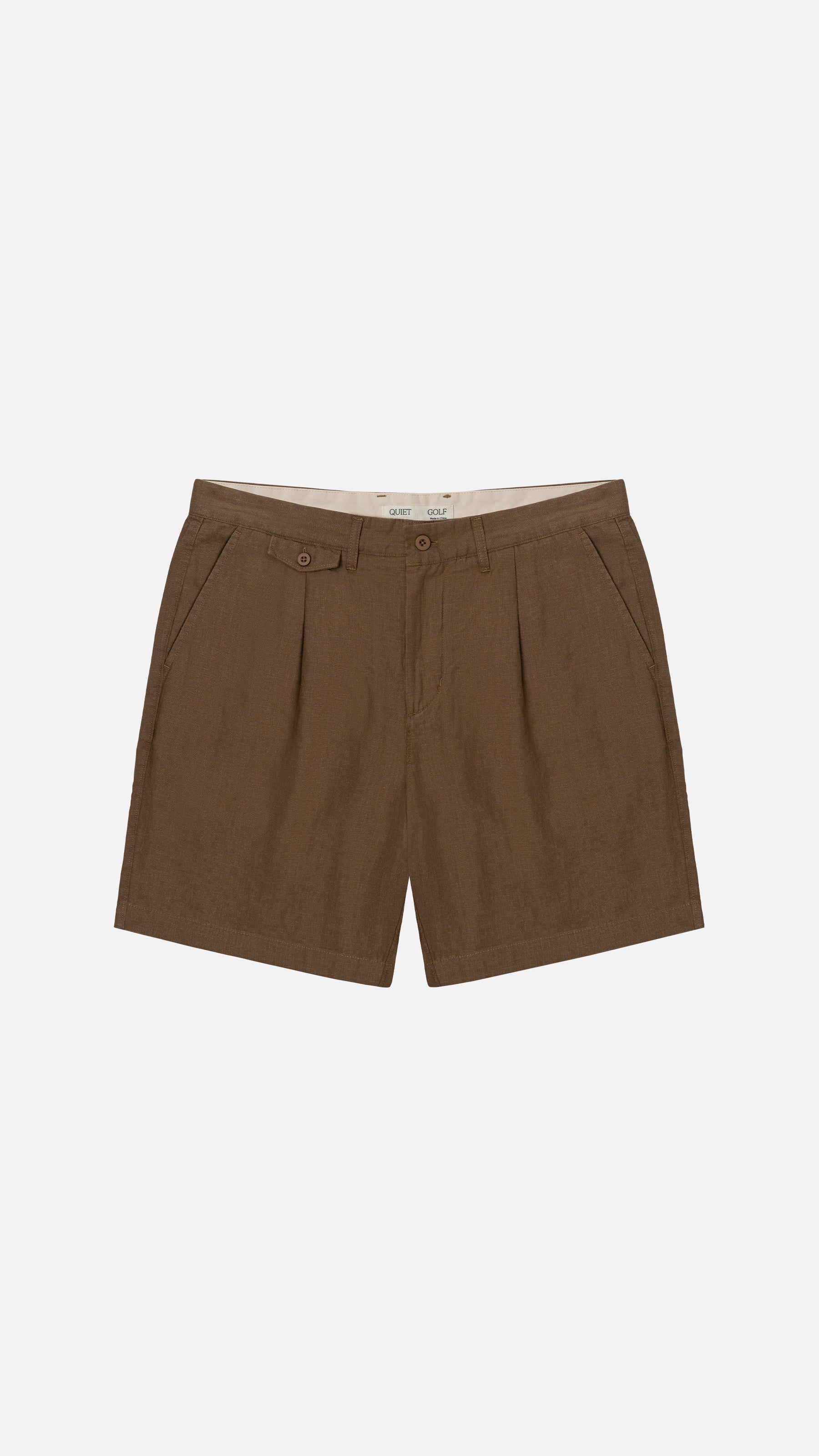 Trouser- Linen Short Brown