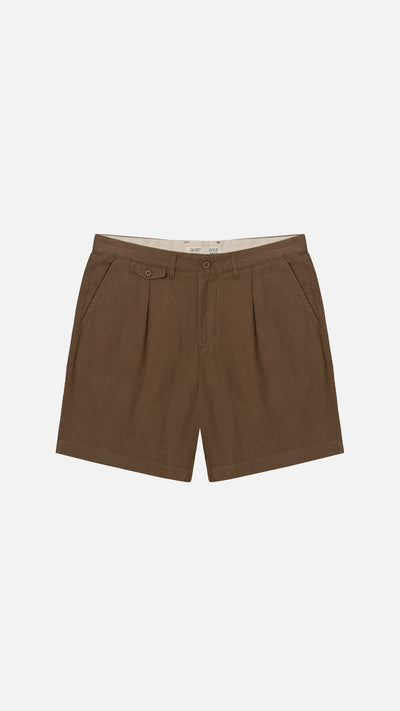 Pleated Short Brown