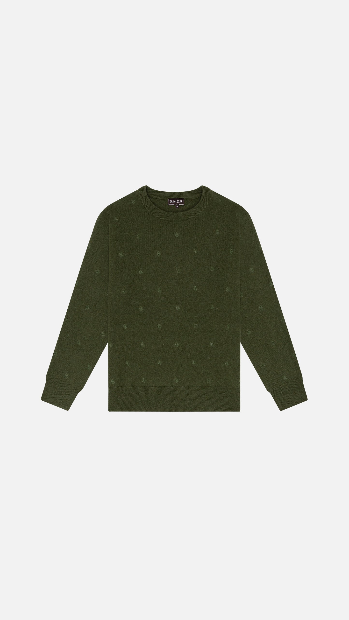 Monogram Cashmere Sweater Olive