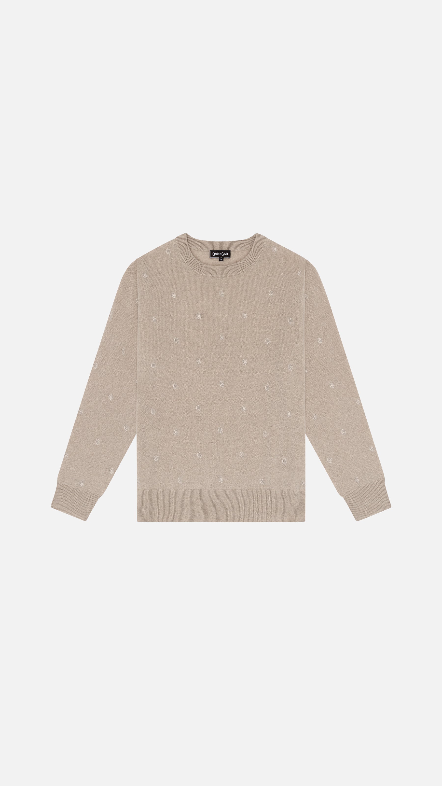 Monogram Cashmere Sweater Tan