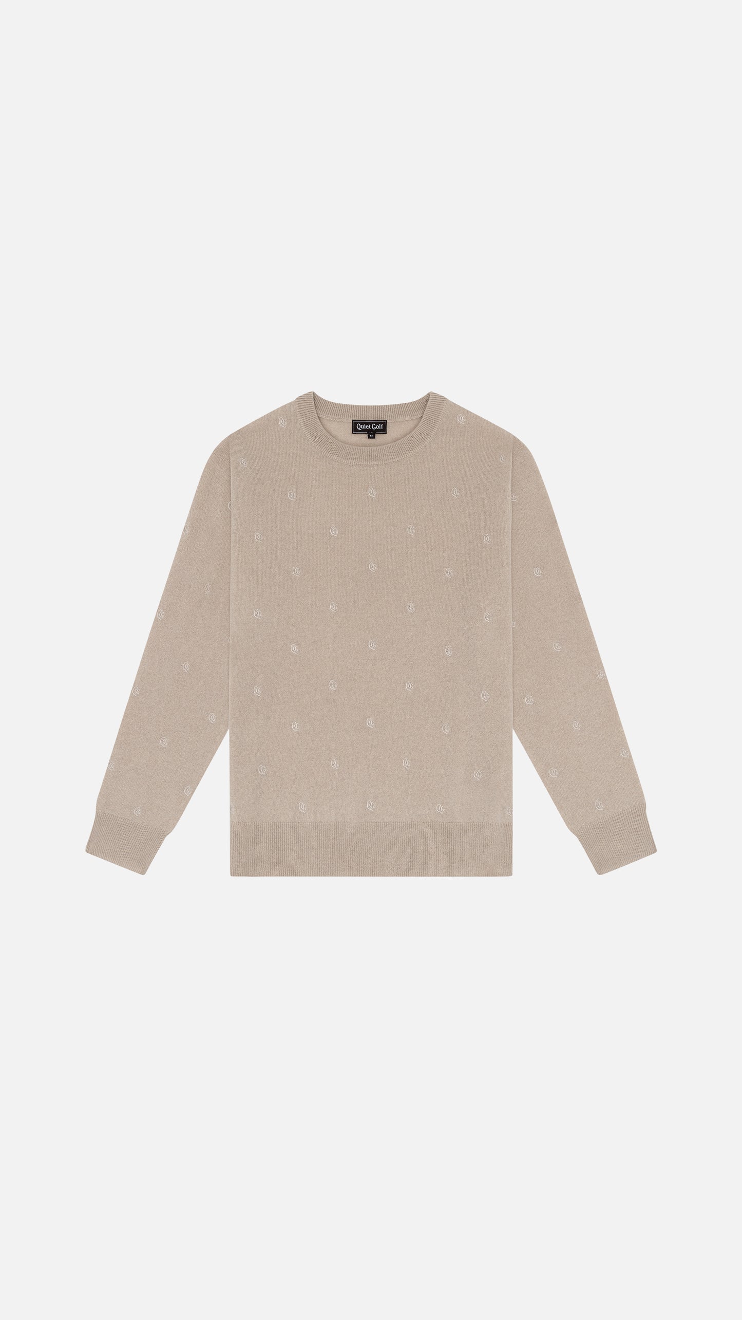 Monogram Cashmere Sweater Tan