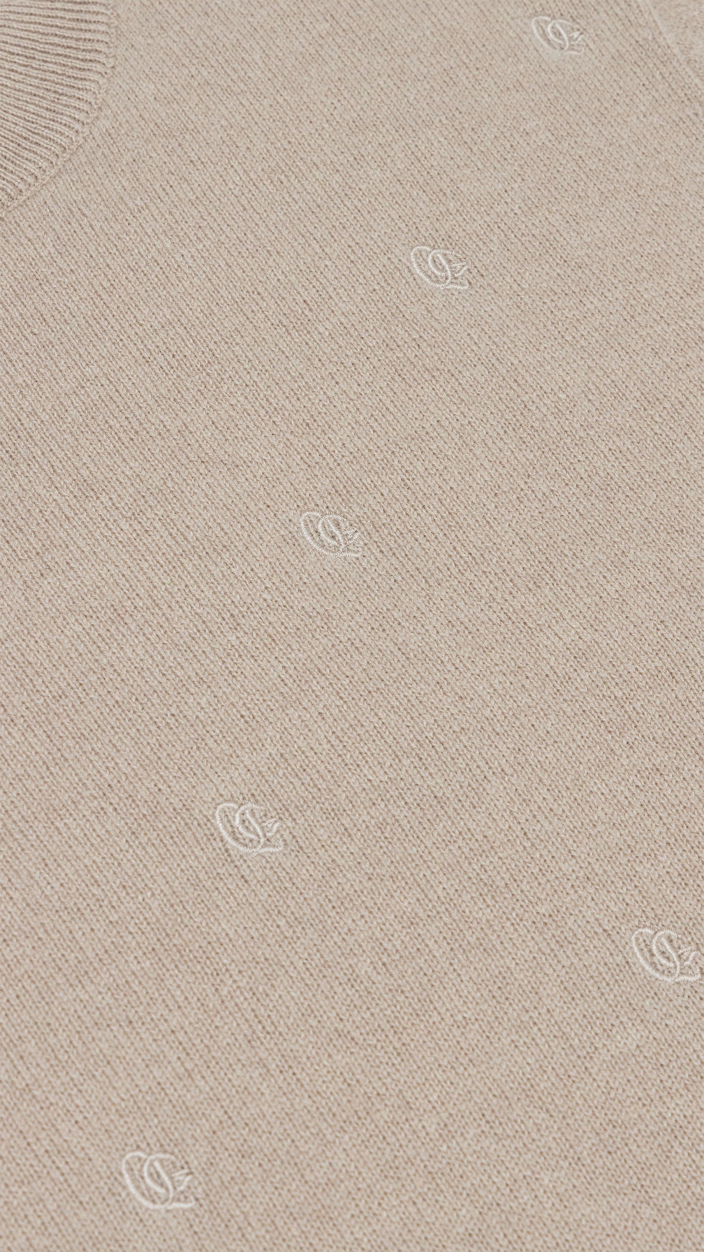 Monogram Cashmere Sweater Tan