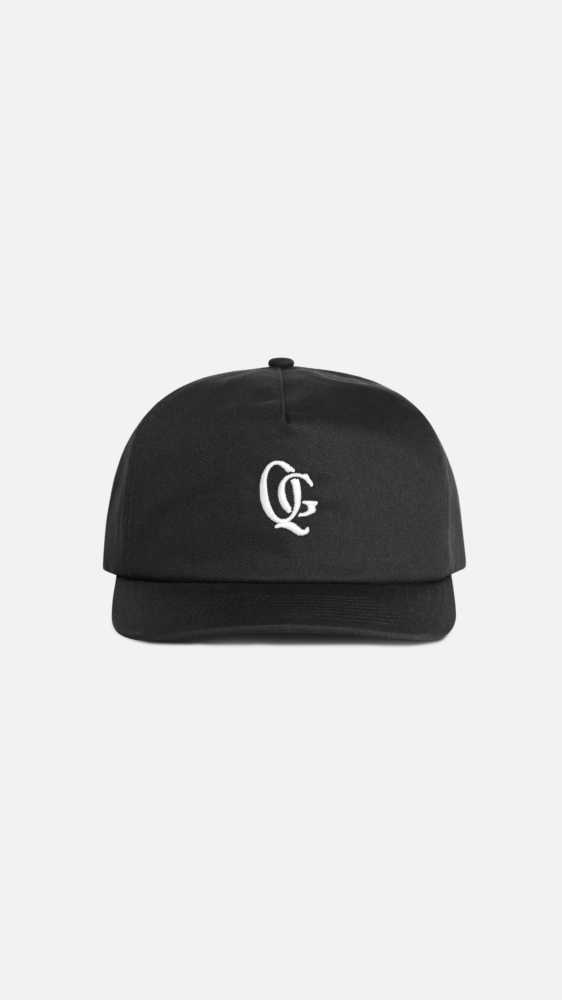 Monogram 5-Panel Hat Black