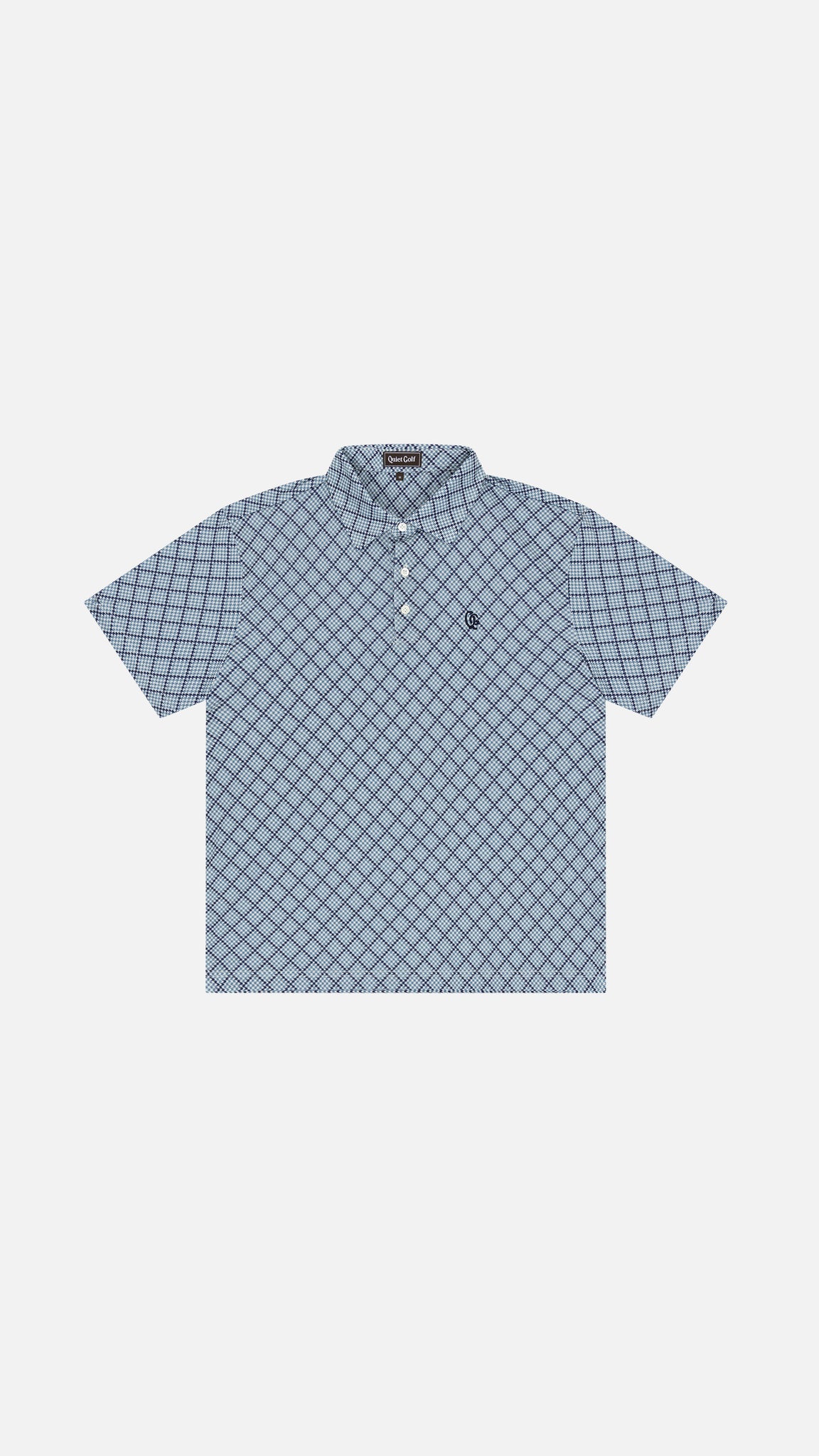 Monogram Houndstooth Polo Navy