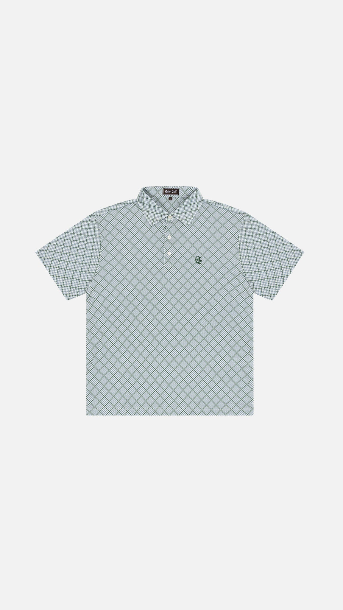 Monogram Houndstooth Polo Olive