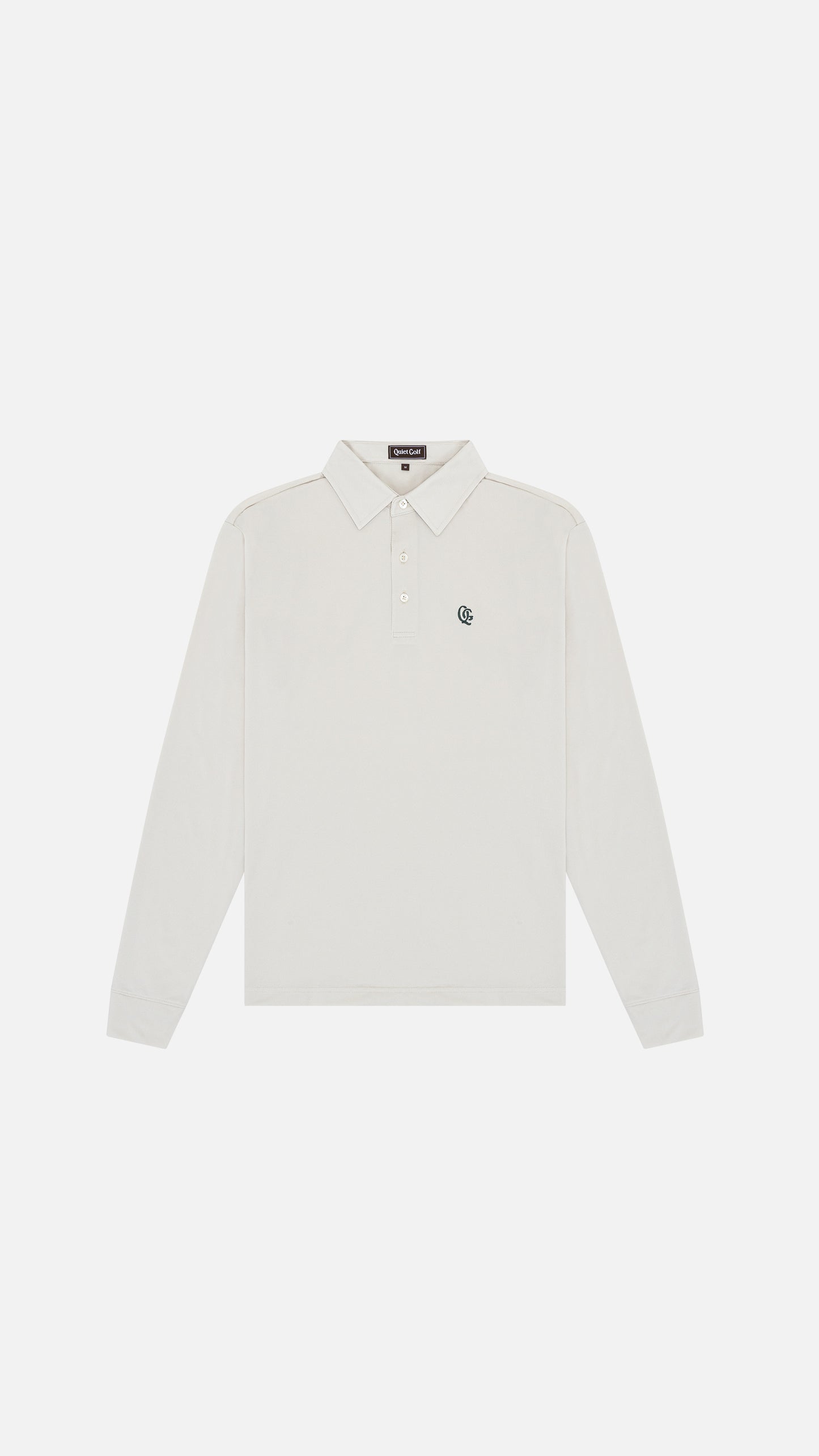 Monogram Long Sleeve Polo Bone