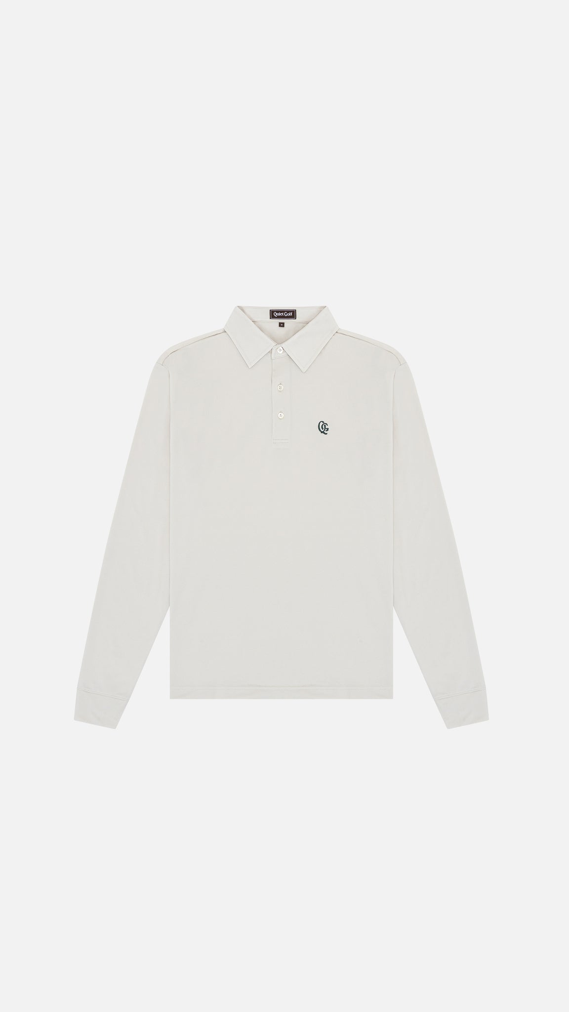 Monogram Long Sleeve Polo Bone