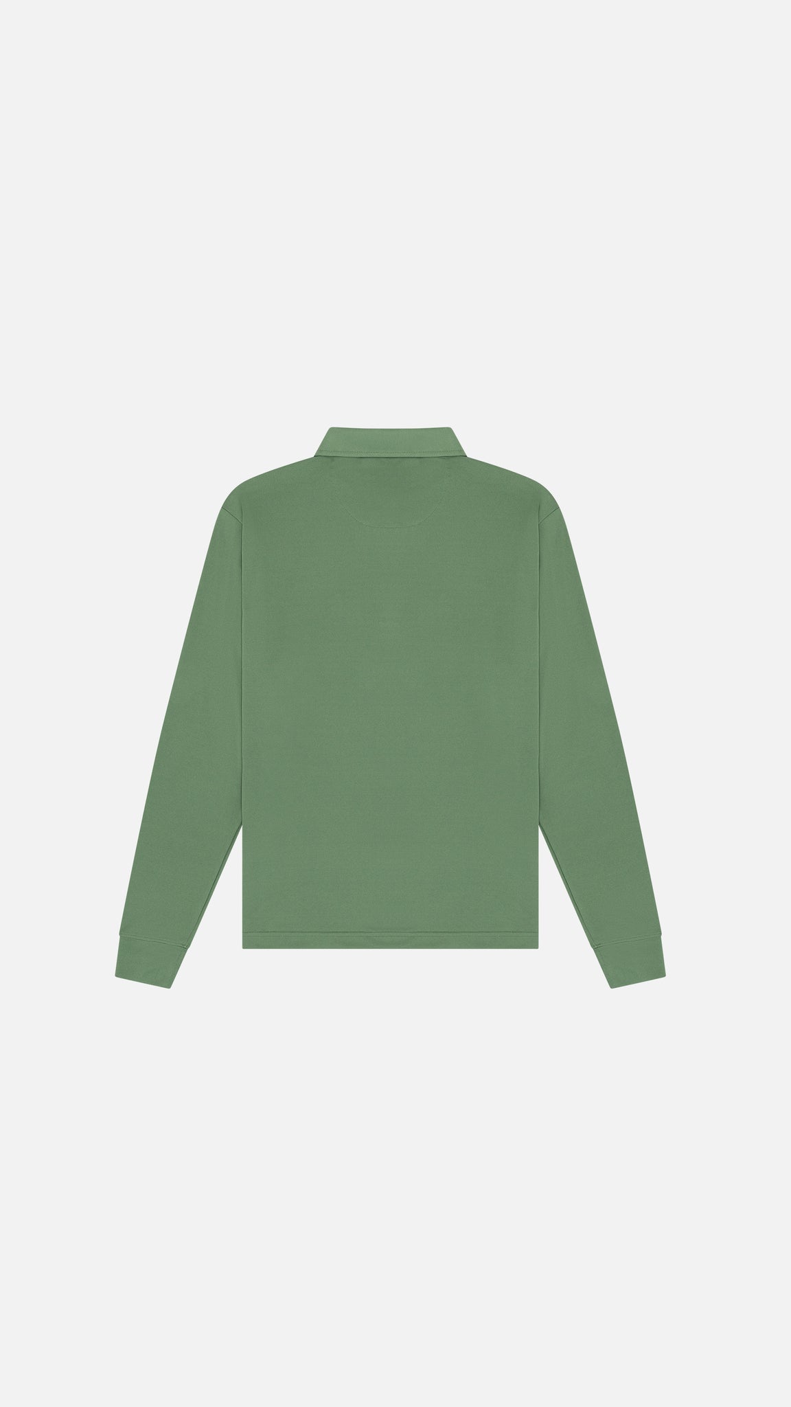 Monogram Long Sleeve Polo Olive