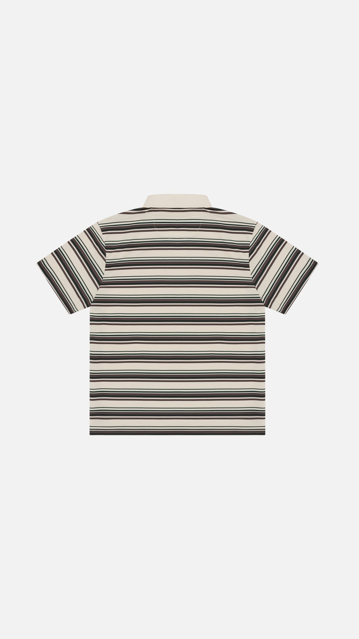 Monogram Striped Polo Brown