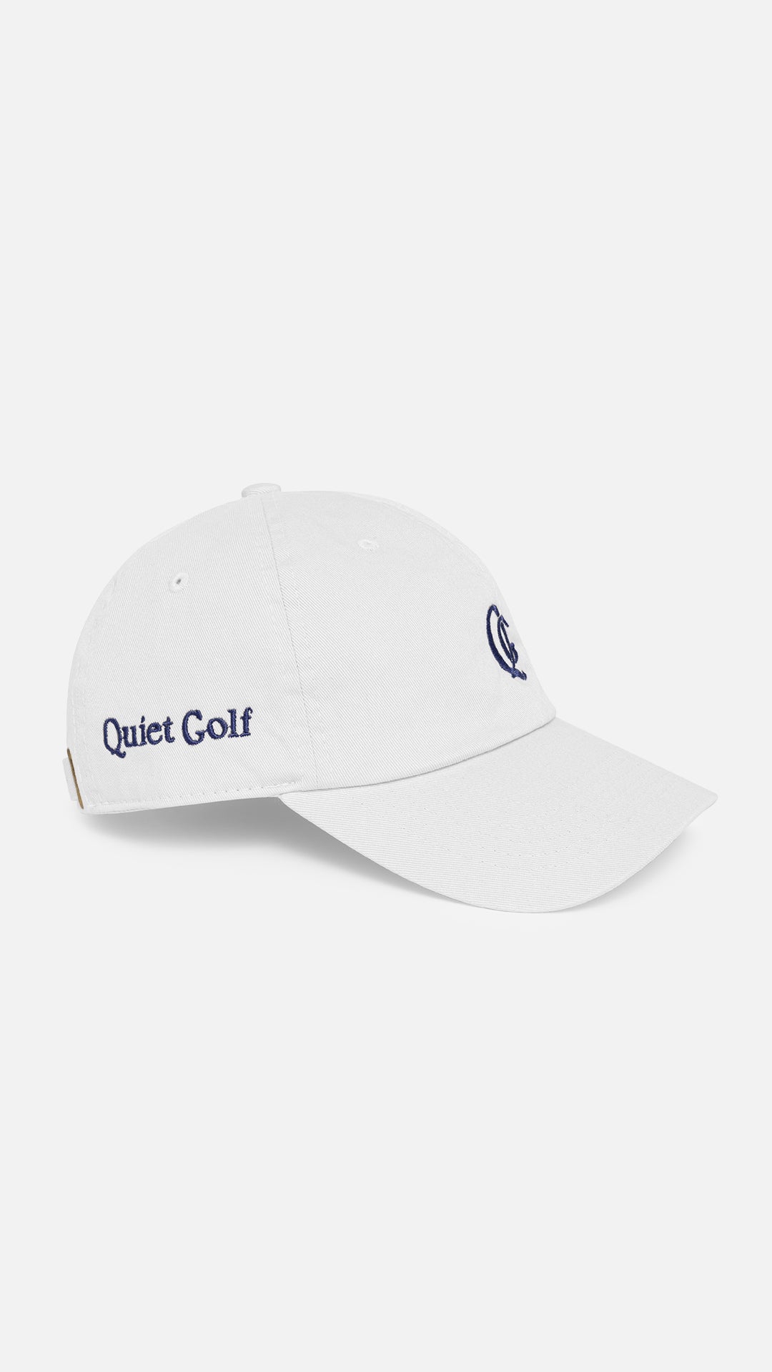 Monogram Dad Hat White