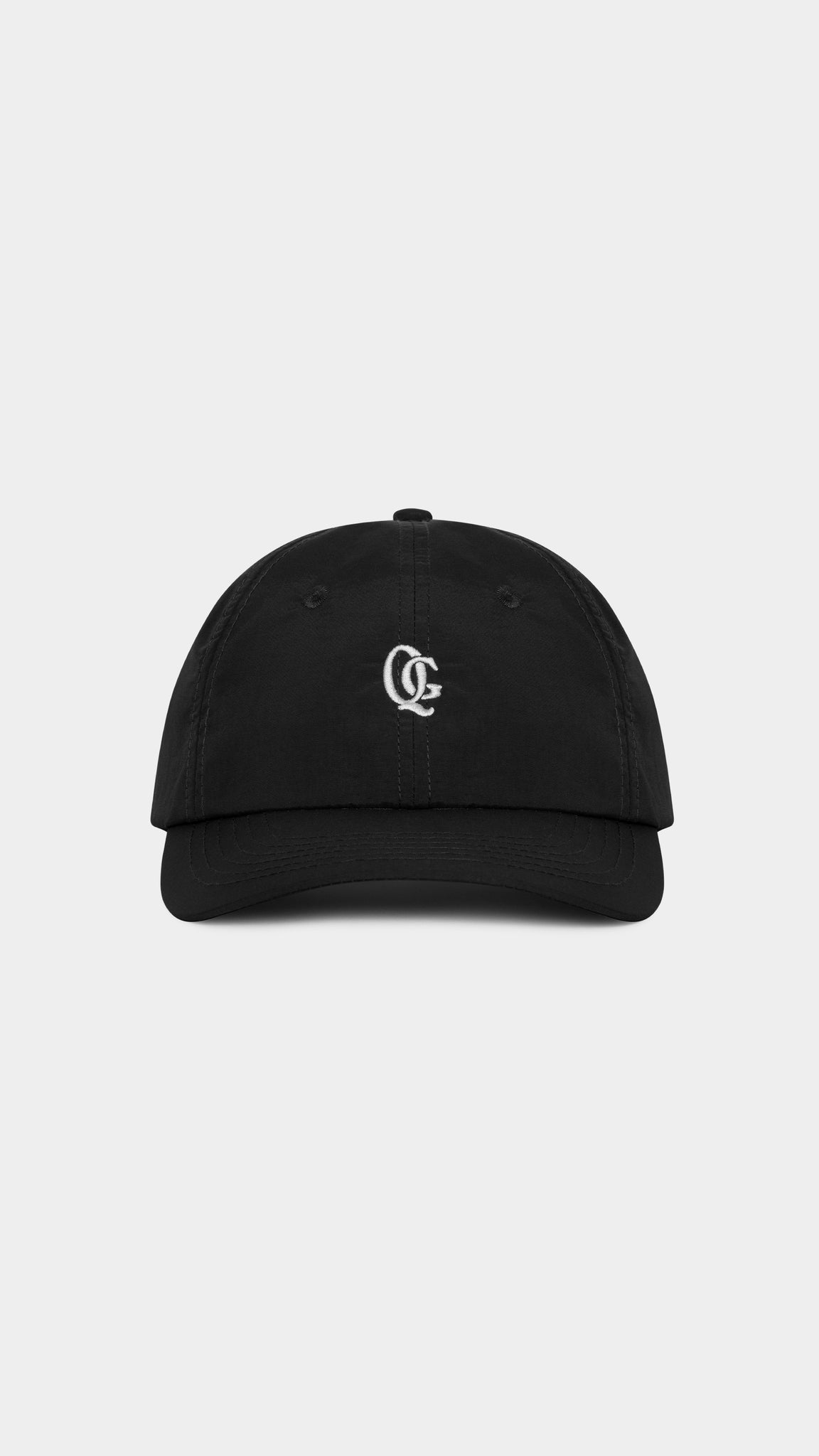 Monogram Nylon Dad Hat Black