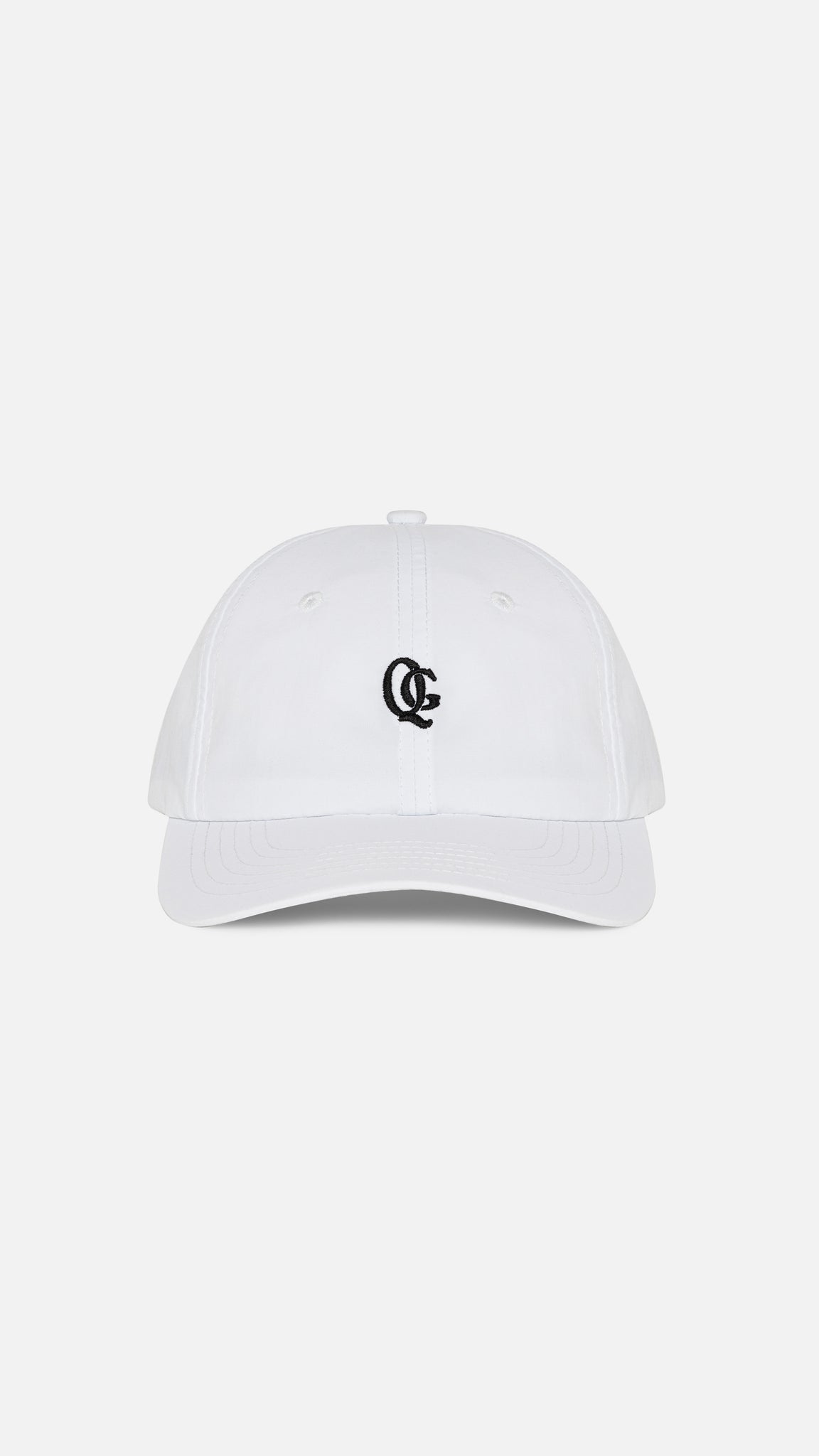 Monogram Nylon Dad Hat White