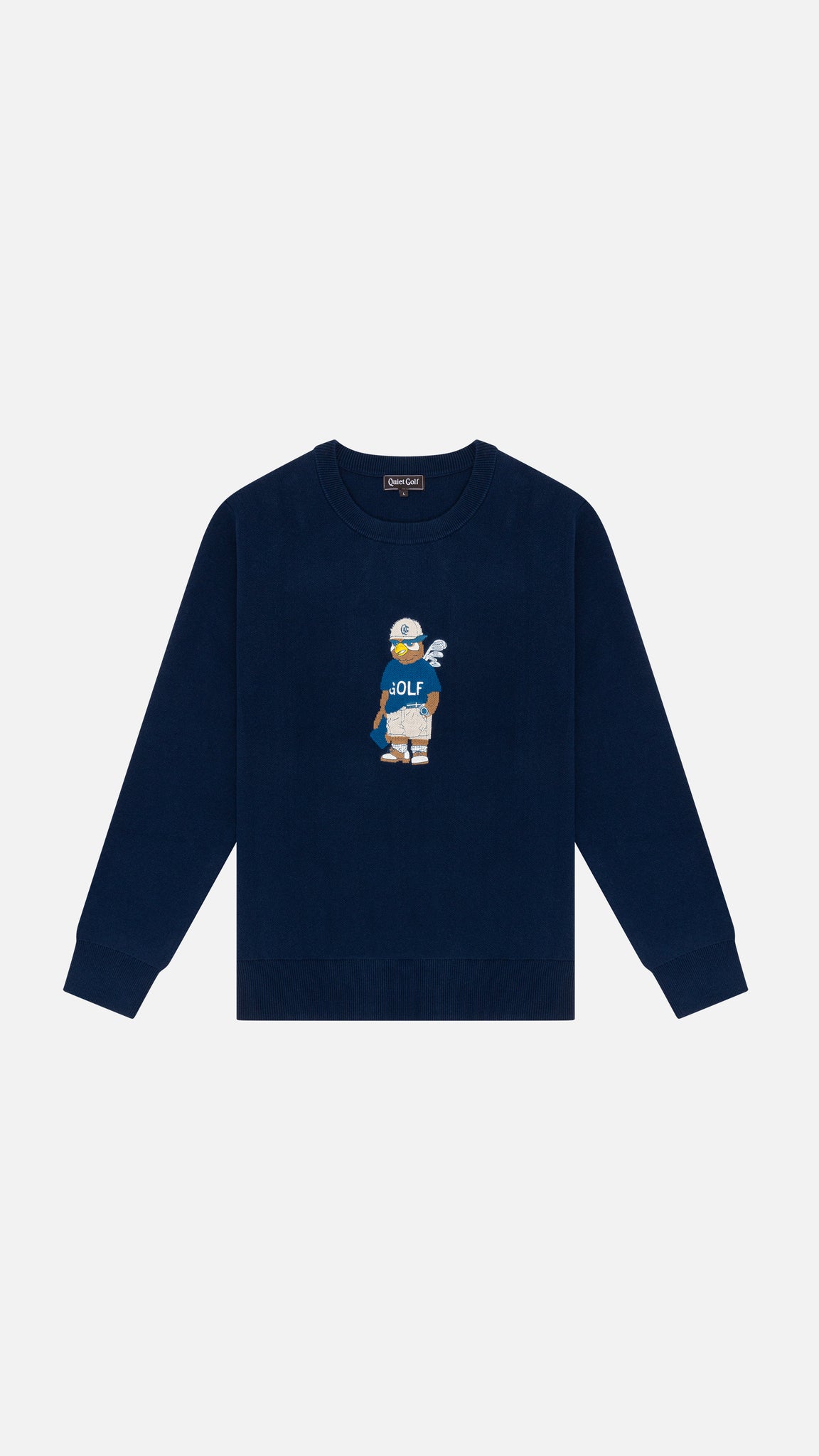 QG Owl Cotton Sweater Navy