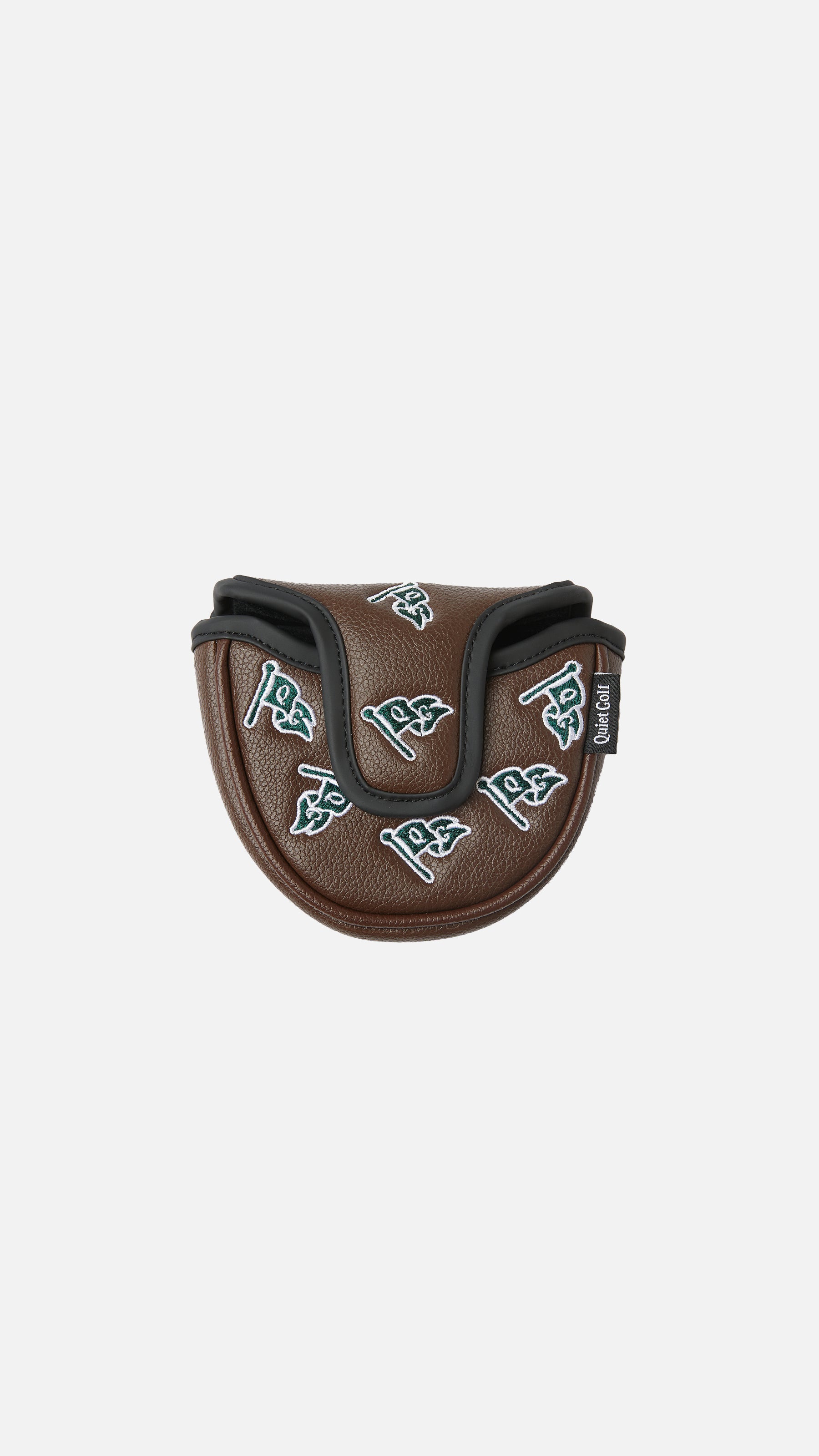 QG Pennant Mallet Putter Cover Brown