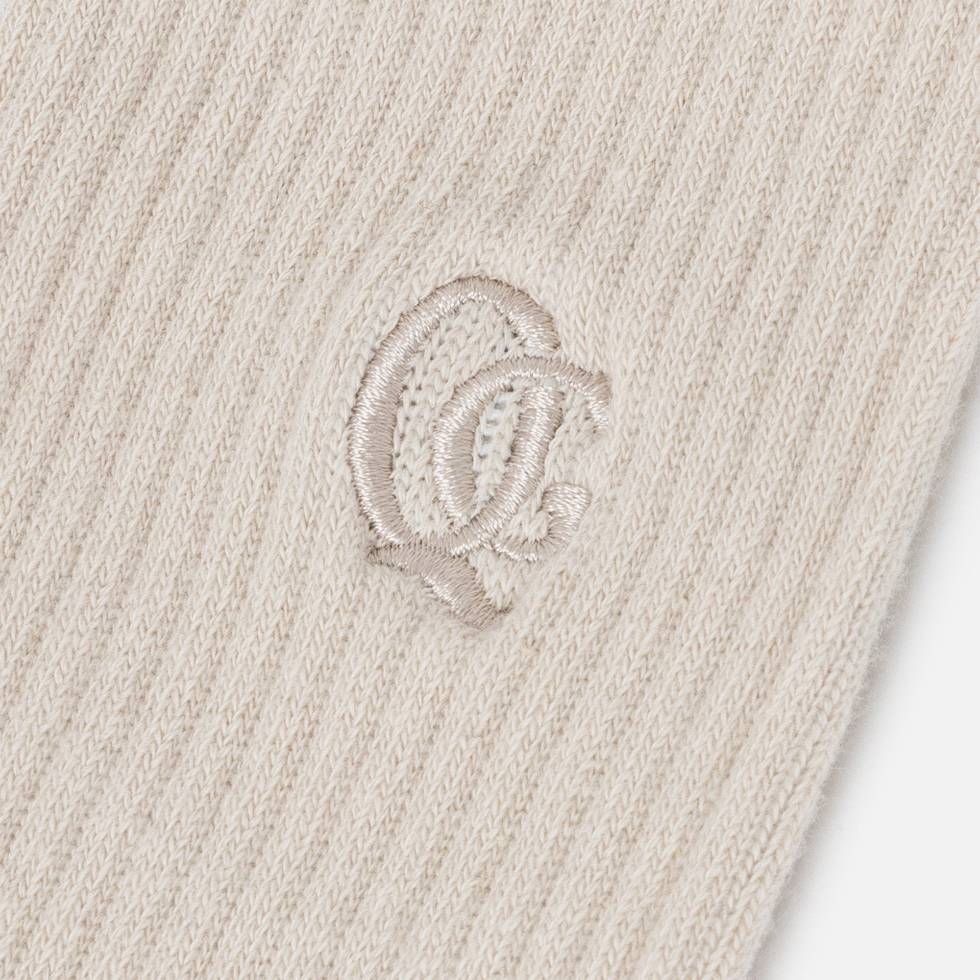 Monogram Tonal Crew Socks Beige