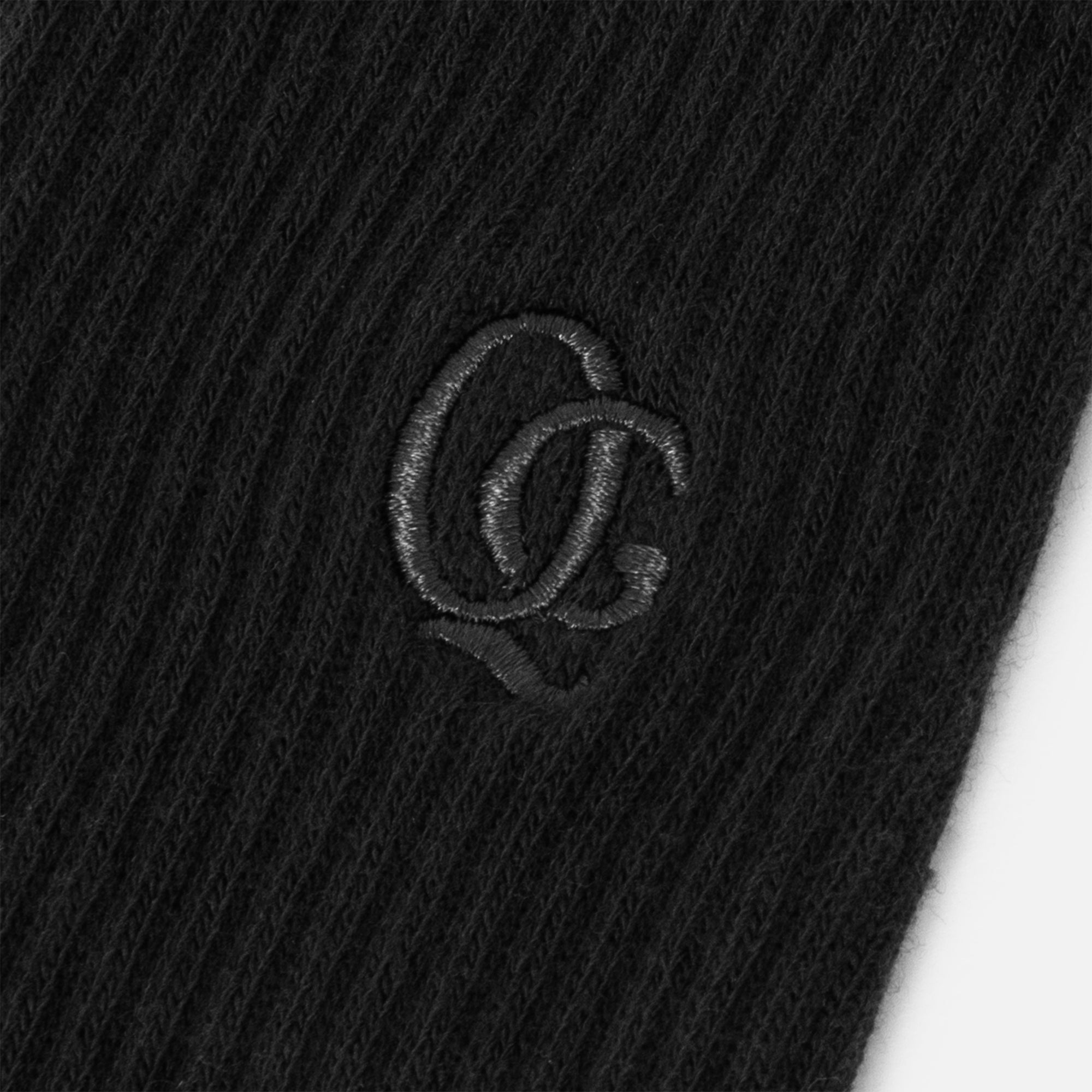 Monogram Tonal Crew Socks Black