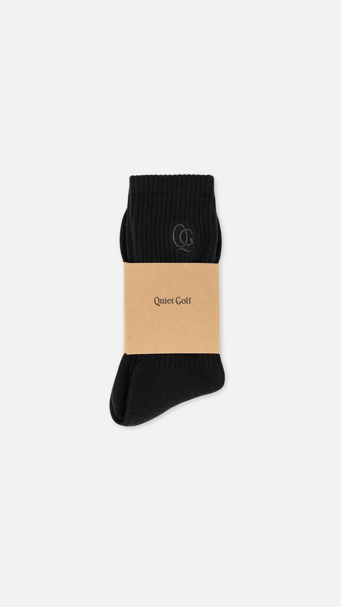 Monogram Tonal Crew Socks Black