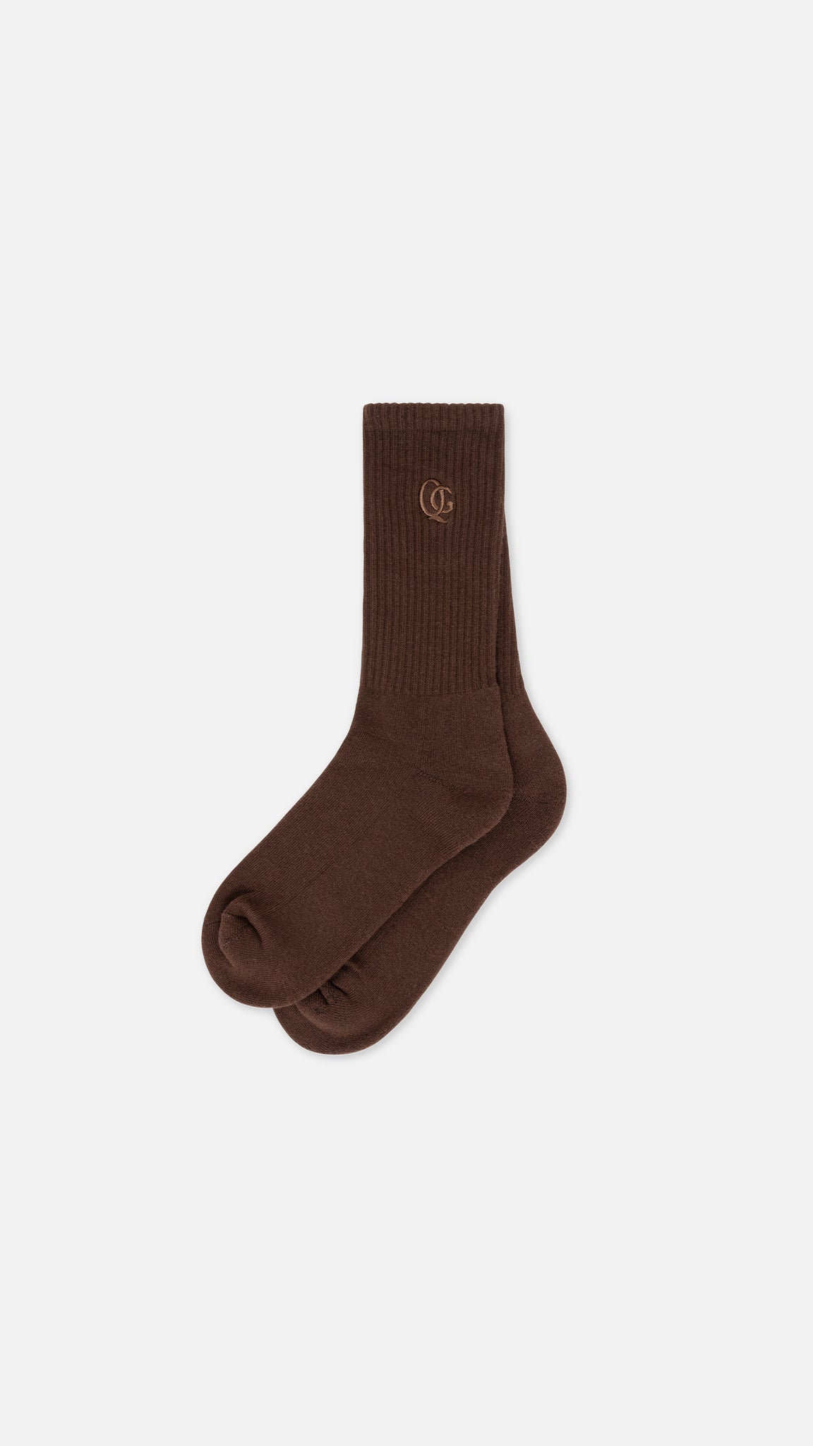 Monogram Tonal Crew Socks Brown