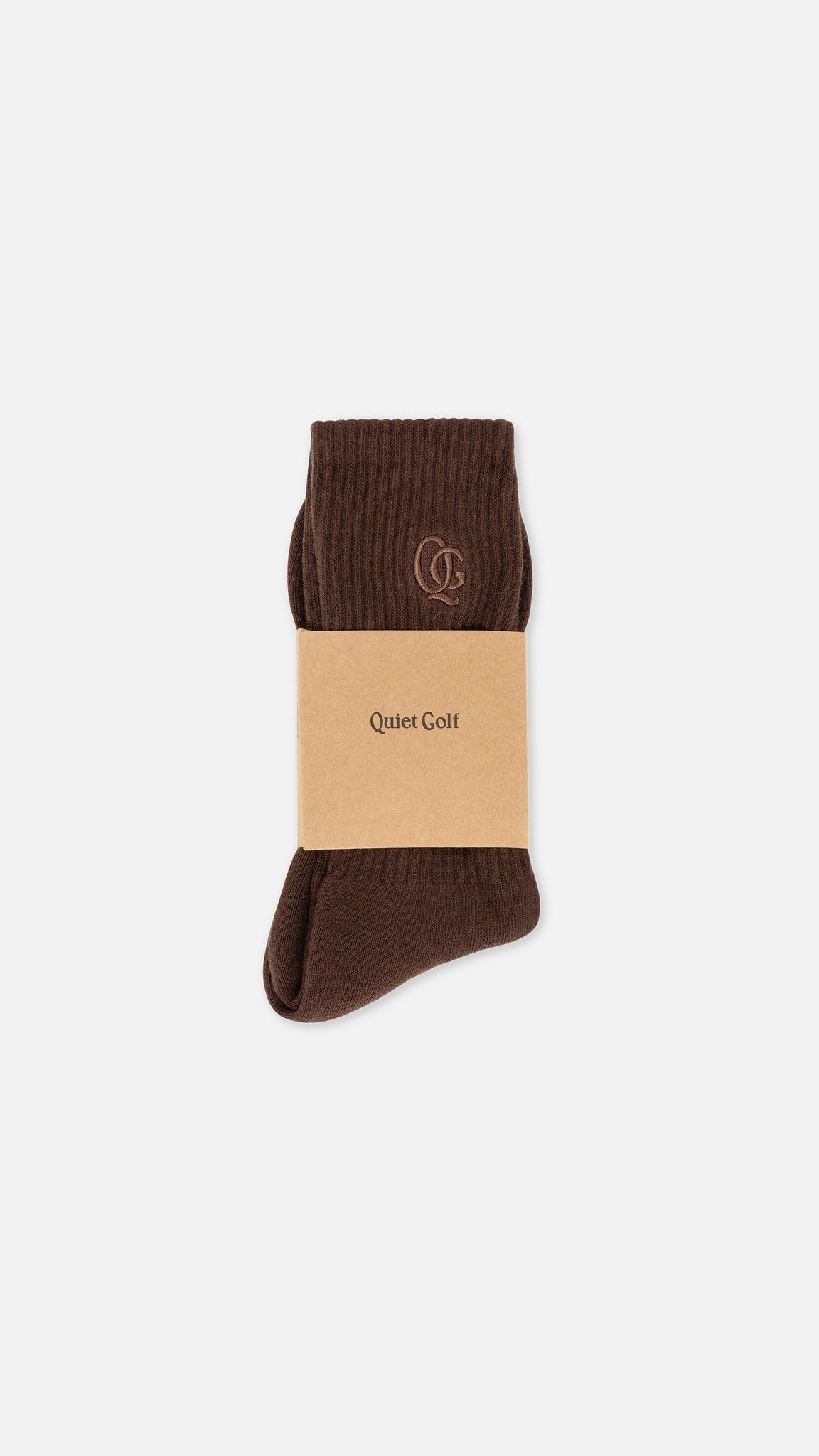 Monogram Tonal Crew Socks Brown