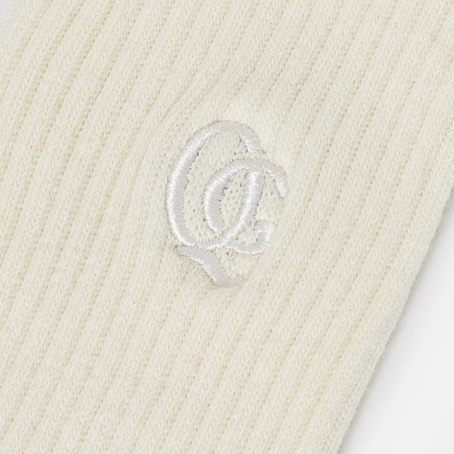 Monogram Tonal Crew Socks Off White