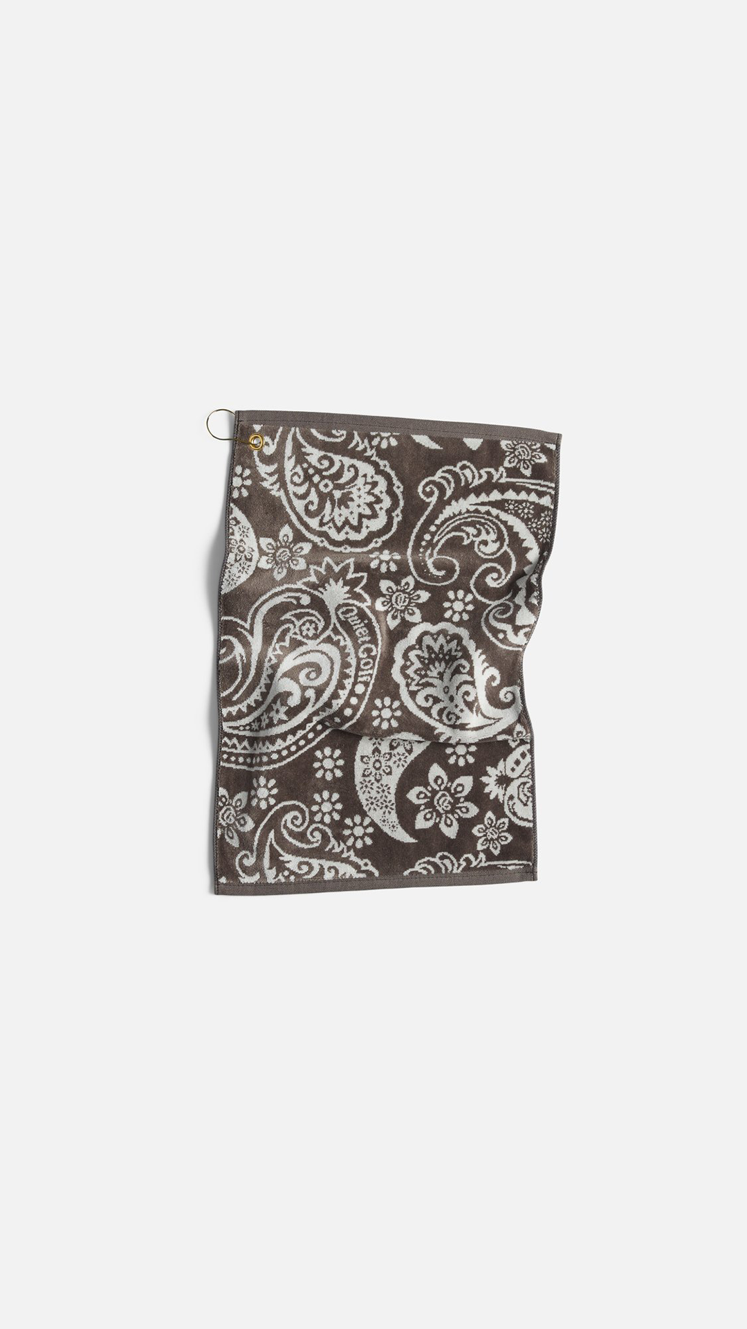 Quiet Paisley Golf Towel Brown